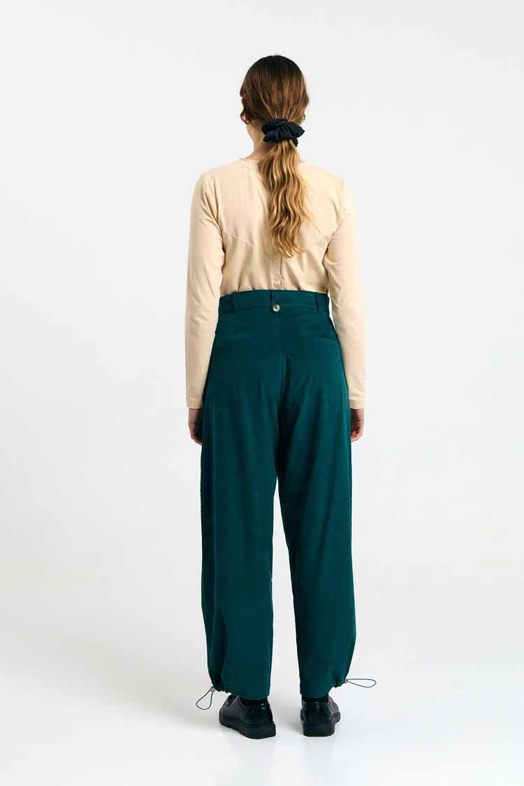 Suite13Lab Nine Pants Deep Green Damen Bundfaltenhose dunkelgrün